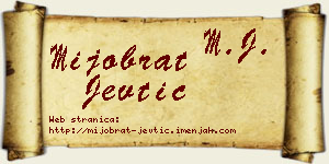 Mijobrat Jevtić vizit kartica